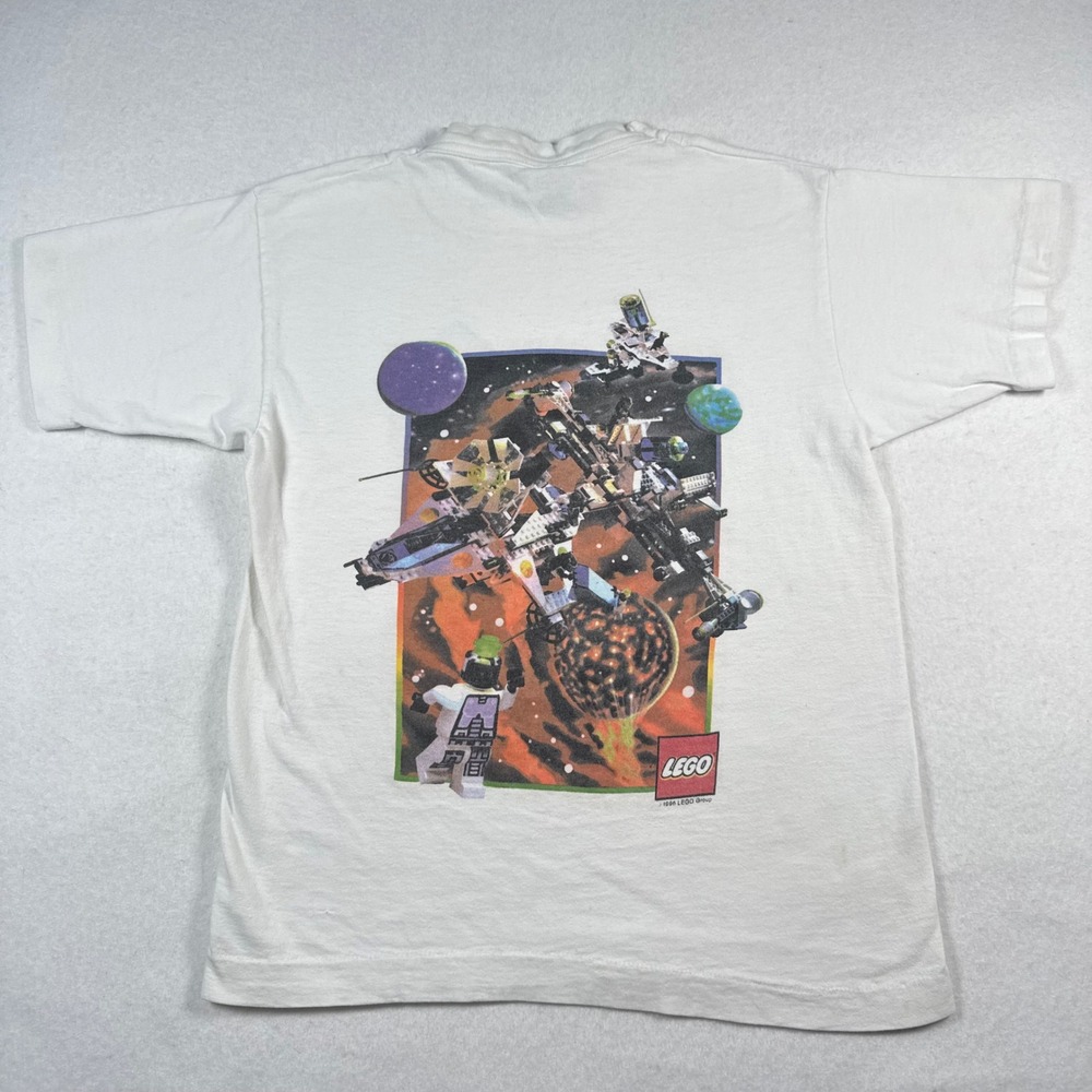 Vintage 1996 LEGO Space System Graphic T-Shirt Single Stitch USA Youth Lg 14-16